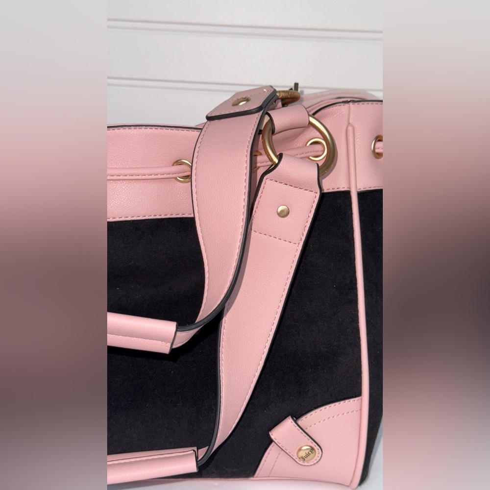 Juicy Couture Juicy Lovers Club Pink Black Tote Bag NWT - Picture 11 of 13